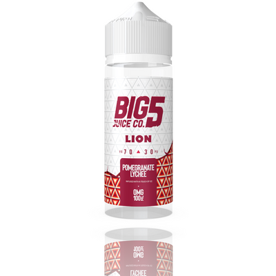 BIG 5 JUICE CO  - LION (POMEGRANATE & LYCHEE ON ICE) 100ML