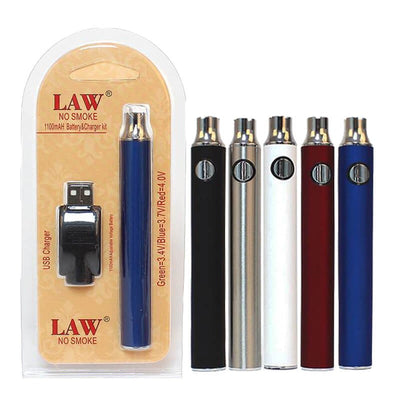 LAW 900MAH VARIABLE VOLTAGE 510 THREAD CBD BATTERY VAPE PEN